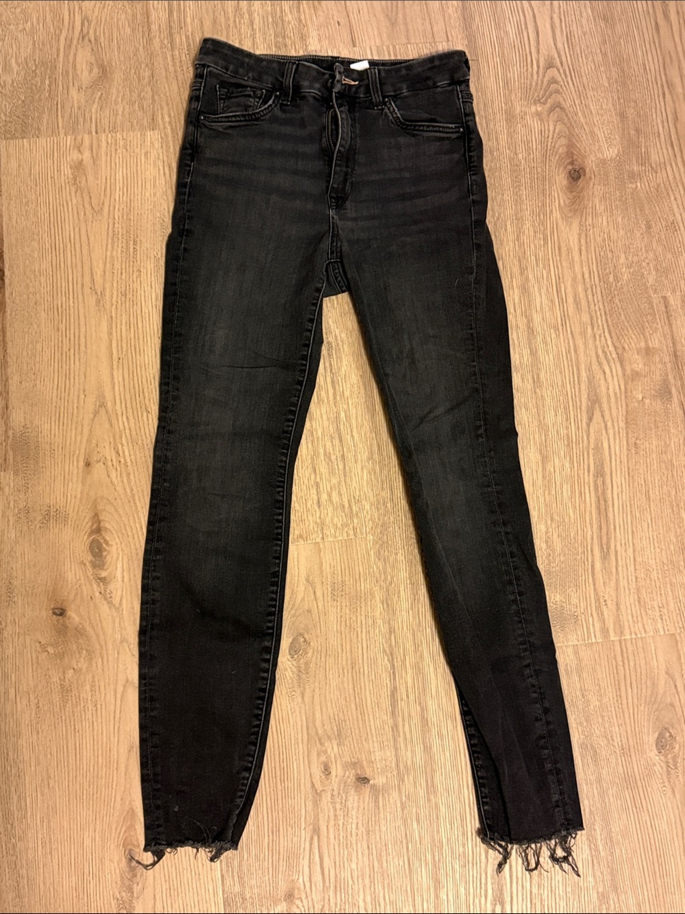 &Denim Women's Black High-Rise Skinny Jeans